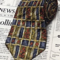 ダンヒル dunhill 良品 微光沢 ネクタイ イタリア製 シルク100% パターン柄 ミックス A-006361