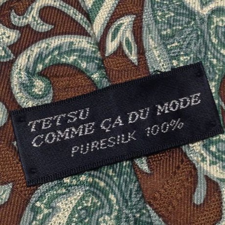テツ コムサデモード TETSU COMME CA DU MODE 微光沢 ネクタイ シルク100% ペイズリー柄 ミックス Z-006298