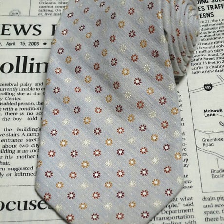 エルメネジルドゼニア Ermenegildo Zegna 微光沢 ネクタイ イタリア製 コットン シルク パターン柄 ミックス R-005741