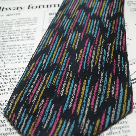 ミッソーニ MISSONI 美品 ネクタイ イタリア製 シルク100% ストライプ柄 ミックス K-005337