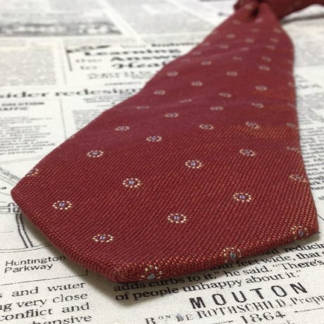 ポール スミス Paul Smith 微光沢 ネクタイ 日本製 コットン ウール パターン柄 ミックス K-007058