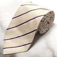 ステファノ ビジ STEFANO BIGI 良品 微光沢 ネクタイ シルク100% 斜めストライプ レジメンタル ミックス V-009367