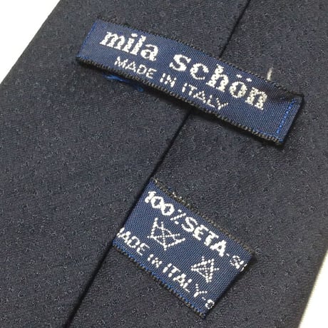ミラショーン mila schon 美品 未使用品 微光沢 ネクタイ イタリア製 シルク100% パターン柄 ミックス G-008724