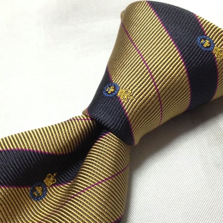 ダンヒル dunhill 美品 未使用品 微光沢 ネクタイ シルク100% 斜めストライプ レジメンタル ミックス Z-008282