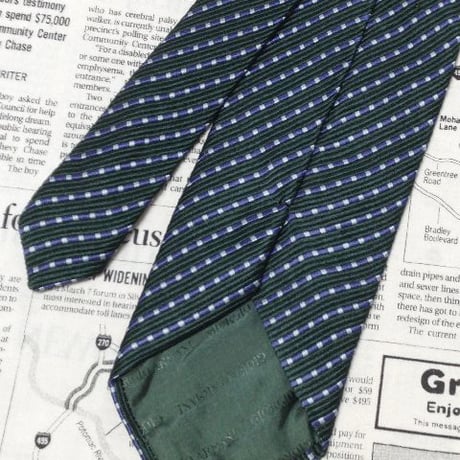 ジョルジオアルマーニ GIORGIO ARMANI 美品 微光沢 ネクタイ イタリア製 シルク コットン 斜めストライプ レジメンタル ミックス V-006004