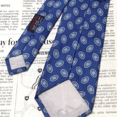 アクアスキュータム Aquascutum 微光沢 ネクタイ イタリア製 シルク100% パターン柄 ミックス Z-006319