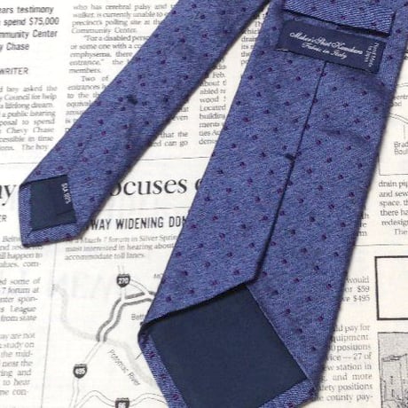 鎌倉シャツ メーカーズシャツ鎌倉 Makers Shirt 美品 微光沢 ネクタイ 日本製 シルク100% ドット柄 ミックス A-006353