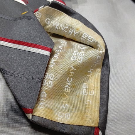 ジバンシイ GIVENCHY 微光沢 ネクタイ アメリカ製 斜めストライプ レジメンタル ミックス L-009092