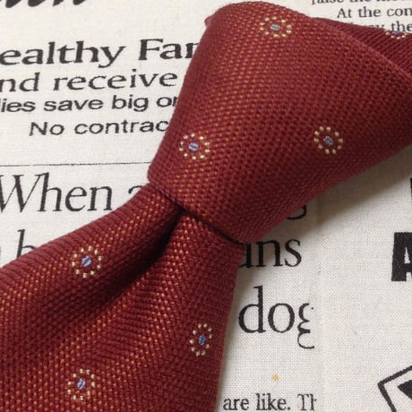 ポール スミス Paul Smith 微光沢 ネクタイ 日本製 コットン ウール パターン柄 ミックス K-007058
