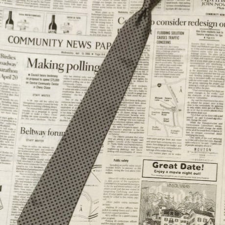 アルマーニ コレツィオーニ Armani Collezioni コレッツィオーニ 美品 微光沢 ネクタイ イタリア製 シルク100% ブロックドット柄 ミックス Z-006293