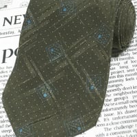 ジョルジオアルマーニ GIORGIO ARMANI 良品 ネクタイ イタリア製 パターン柄 茶系ベース ブラウン系 J-005231