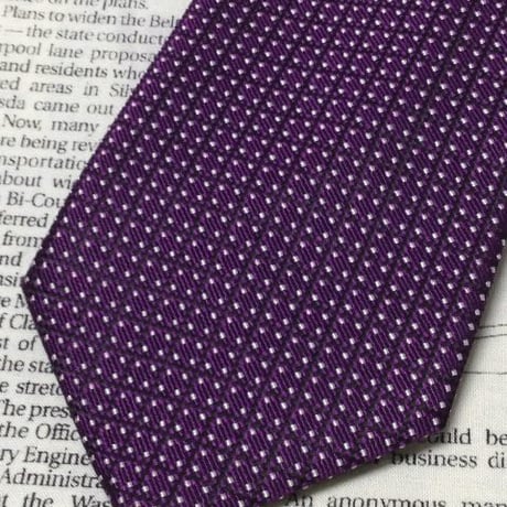 シンプルフレーズクラバット SIMPLE PHRASE CRAVAT 微光沢 ネクタイ シルク ポリエステル ドット柄 ミックス V-006049