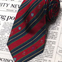 ダンヒル dunhill 微光沢 ネクタイ イギリス製 シルク100% 斜めストライプ レジメンタル ミックス Z-006310