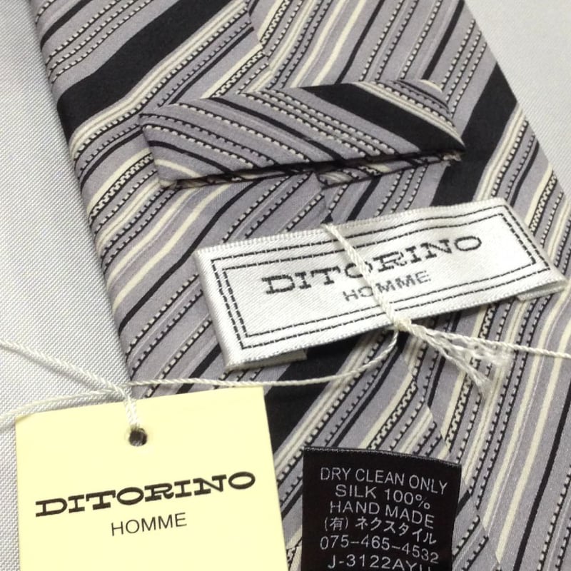 ディトリノ DITORINO HOMME 美品 新品未使用タグ付 微光沢 ネクタイ