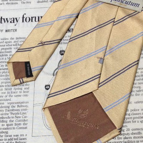 アクアスキュータム Aquascutum 微光沢 ネクタイ 日本製 シルク100% 斜めストライプ レジメンタル ミックス Z-006318