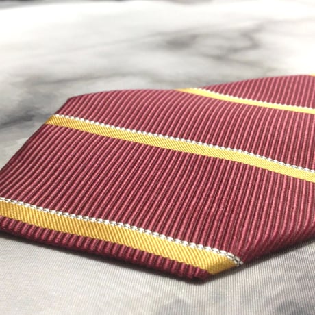 五大陸 gotairiku 微光沢 ネクタイ シルク100% 斜めストライプ レジメンタル Q-009212