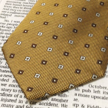 スチュアートケント STUART KENT 美品 新品未使用タグ付 微光沢 ネクタイ ブロックドット柄 裏地チェック柄 O-007642