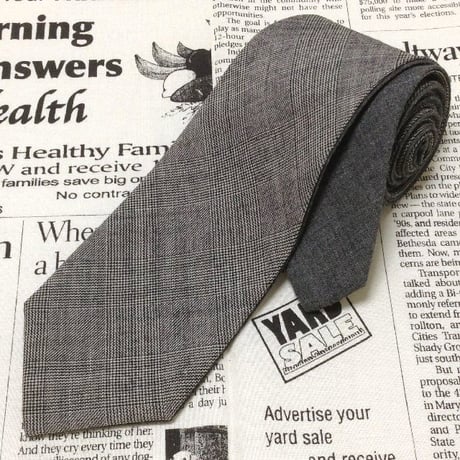 熊谷登喜夫 オム TOKIO KUMAGAI HOMME 良品 微光沢 ネクタイ 2way リバーシブル チェック柄 ミックス H-006851