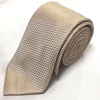 タカキュー TAKA-Q 美品 未使用品 微光沢 ネクタイ ポリエステル100% ウォッシャブル グレージュ系 V-009402