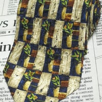 エルメネジルドゼニア Ermenegildo Zegna 良品 微光沢 ネクタイ イタリア製 シルク100% 花柄 花瓶 ミックス I-005125