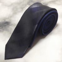 ビサルノ VISARUNO 良品 微光沢 ネクタイ 2WAY チェック柄 ナロータイ 無地 黒系 ブラック系 U-009330
