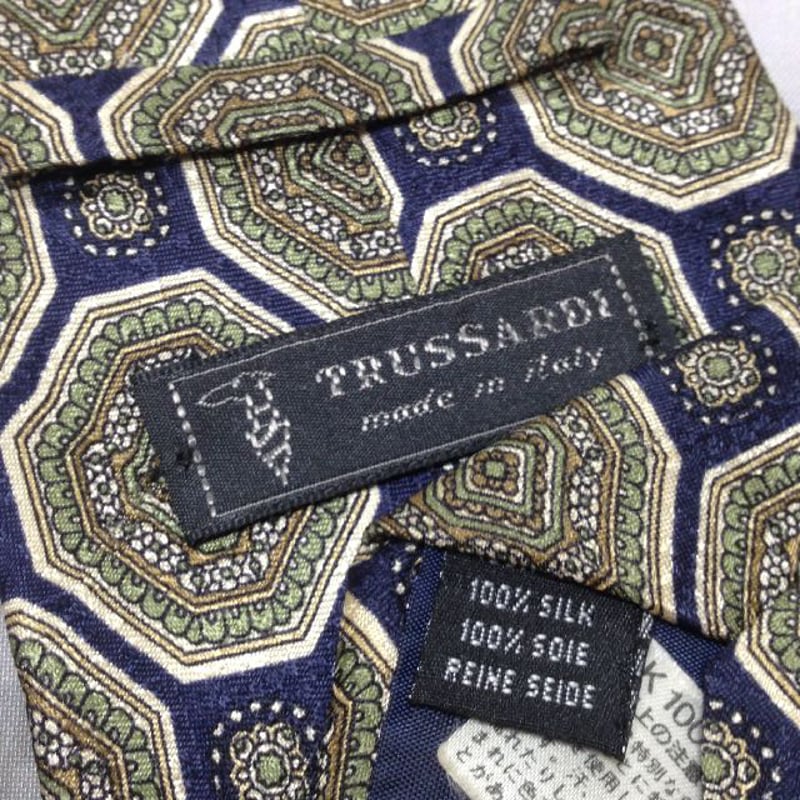 トラサルディ TRUSSARDI 微光沢 ネクタイ イタリア製 シルク100