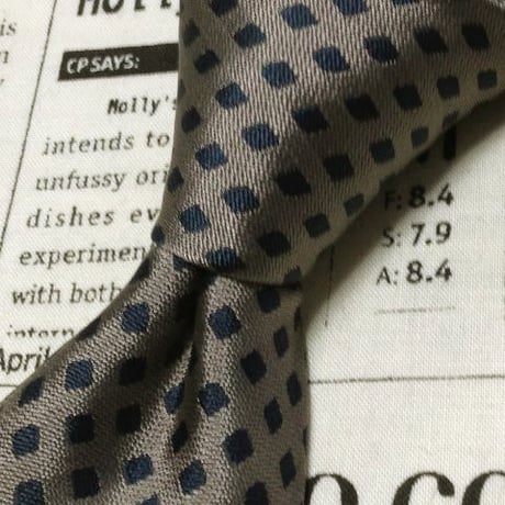 アルマーニ コレツィオーニ Armani Collezioni コレッツィオーニ 美品 微光沢 ネクタイ イタリア製 シルク100% ブロックドット柄 ミックス Z-006293