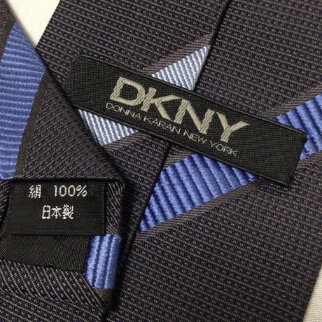 ダナ キャラン ダナキャランニューヨーク DKNY 良品 微光沢 ネクタイ ストライプ レジメンタル ミックス U-007926