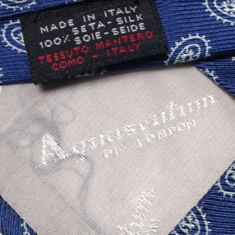 アクアスキュータム Aquascutum 微光沢 ネクタイ イタリア製 シルク100% パターン柄 ミックス Z-006319