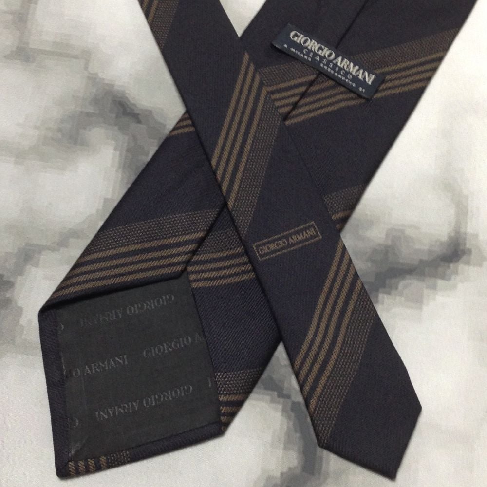 ジョルジオアルマーニ GIORGIO ARMANI 美品 未使用品 微光沢 ネクタイ 