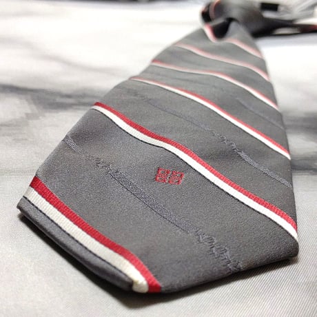 ジバンシイ GIVENCHY 微光沢 ネクタイ アメリカ製 斜めストライプ レジメンタル ミックス L-009092