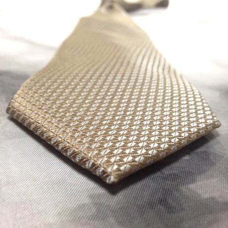 タカキュー TAKA-Q 美品 未使用品 微光沢 ネクタイ ポリエステル100% ウォッシャブル グレージュ系 V-009402