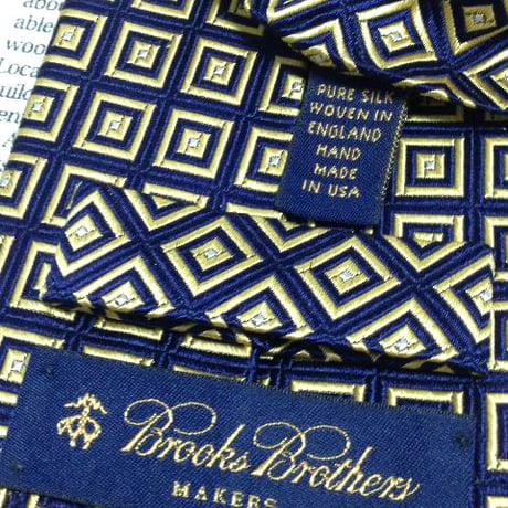 ブルックスブラザーズ BROOKS BROTHERS 美品 微光沢 ネクタイ アメリカ製 シルク100% パターン柄 ミックス T-005920