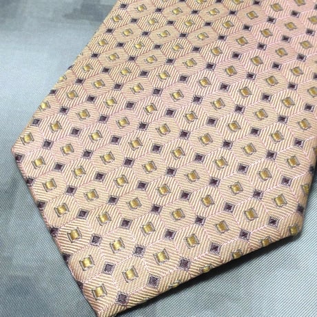 ピエールカルダン pierre cardin 美品 微光沢 ネクタイ イタリア製 シルク100% パターン柄 ミックス V-008056