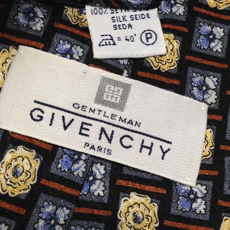 ジバンシイ GIVENCHY 美品 微光沢 ネクタイ シルク100% 小花柄 ミックス X-008140