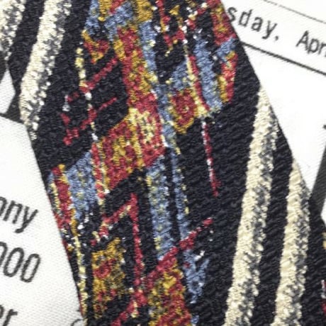 ミッソーニ MISSONI 微光沢 ネクタイ イタリア製 シルク100% パターン柄 ミックス Y-006231