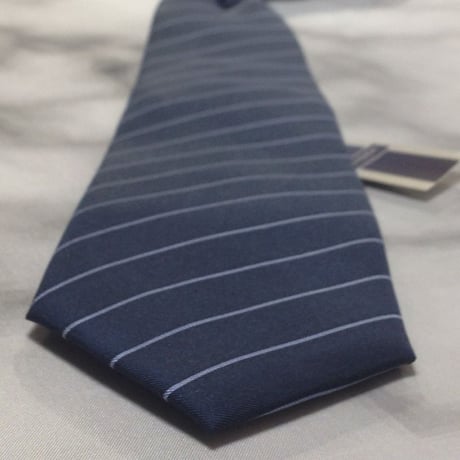 タイラック TIE RACK 美品 新品未使用タグ付 微光沢 ネクタイ 斜めストライプ 濃紺系 ネイビー系 S-009259