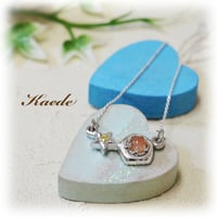 Silver ： 星とムーンストーンのプチネックレス