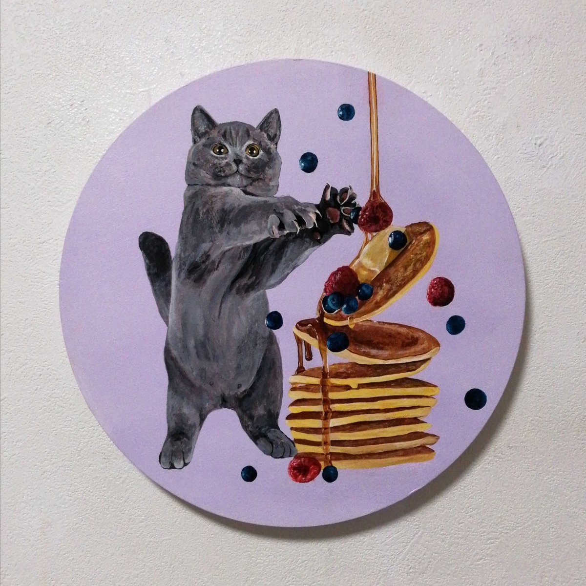原画】猫とパンケーキ | Art Gallery