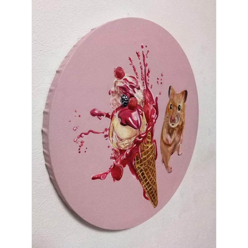 原画】ハムスターとアイスクリーム | Art Gallery