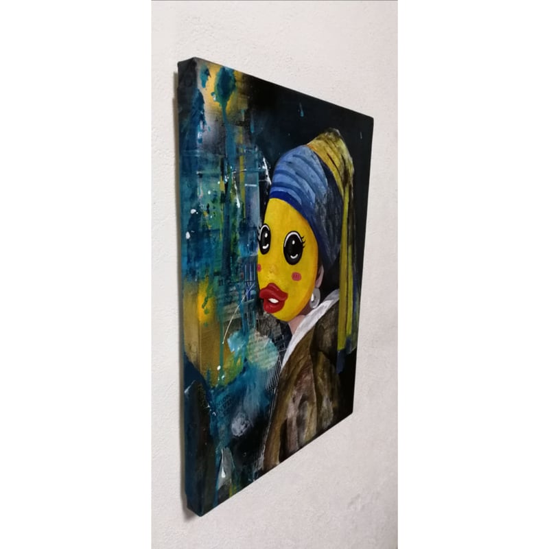 原画】真珠の耳飾りのあひる | Art Gallery