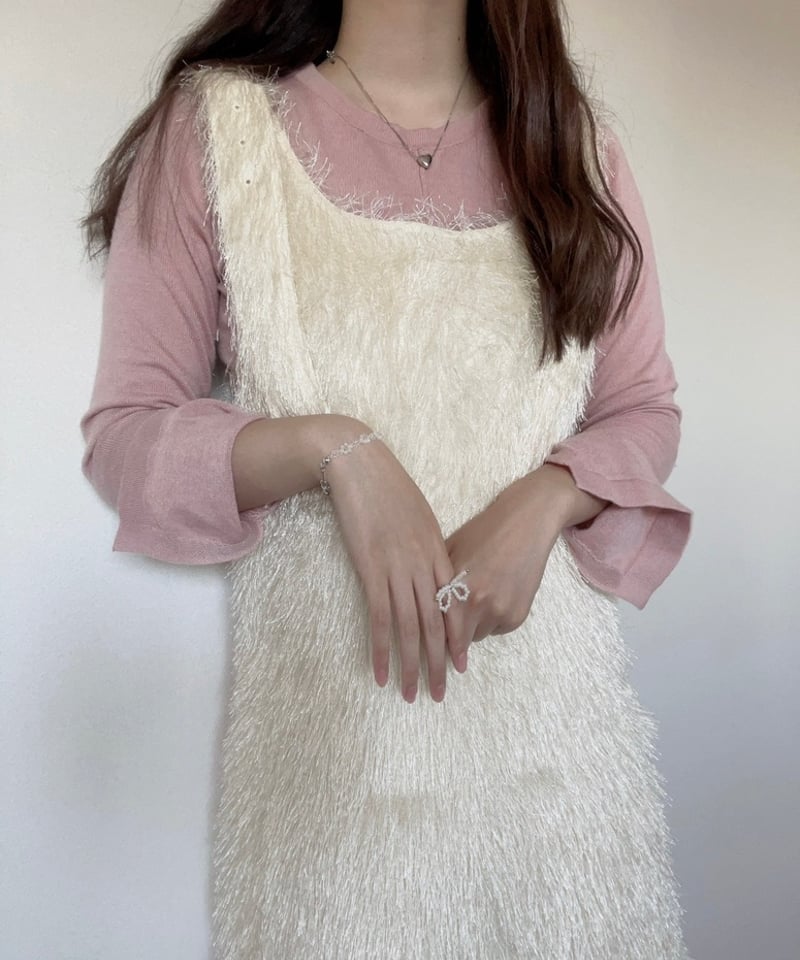 即納】plume shaggy one-piece | mignon 即納】plume shaggy one-piece | mignon