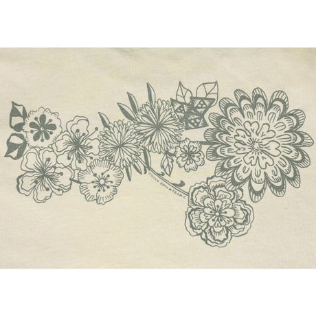 【数量限定】＜再入荷分＞Summer Flower ピグメントTシャツ／ナチュラル