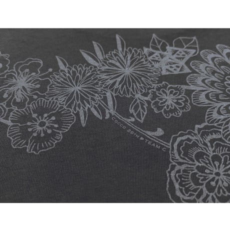 【数量限定】＜再入荷分＞Summer Flower ピグメントTシャツ／ブラック