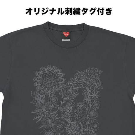 【数量限定】＜再入荷分＞Summer Flower ピグメントTシャツ／ブラック