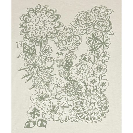 【数量限定】＜再入荷分＞Summer Flower ピグメントTシャツ／ナチュラル