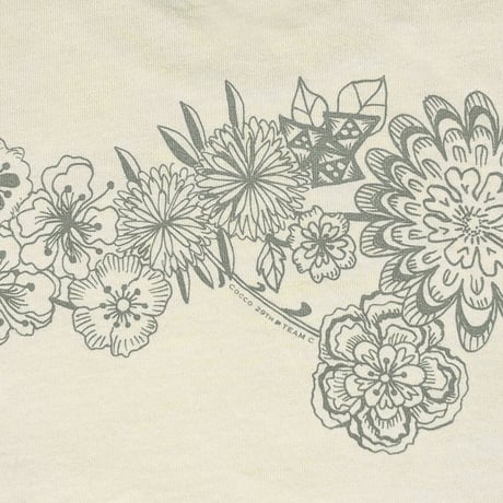 【数量限定】＜再入荷分＞Summer Flower ピグメントTシャツ／ナチュラル