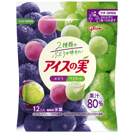✦江崎グリコ✦アイスの実・ぶどうマスカット［12個入り×24袋］