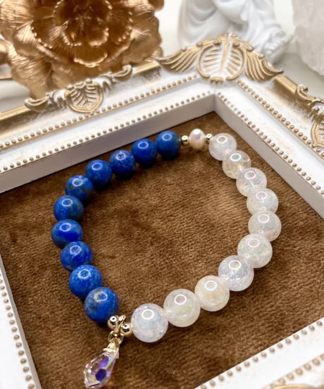 Lapis Lazuli × Rainbow Crackle Quartz