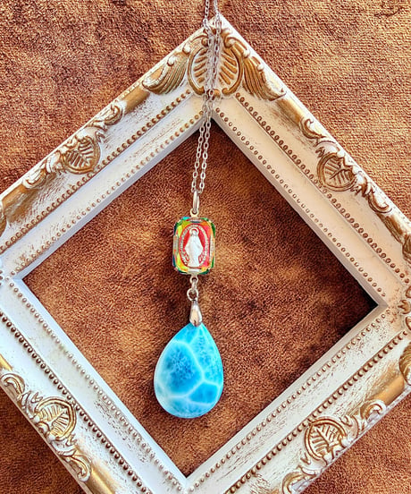 High Quality Larimar × vintage glass（限定１本）